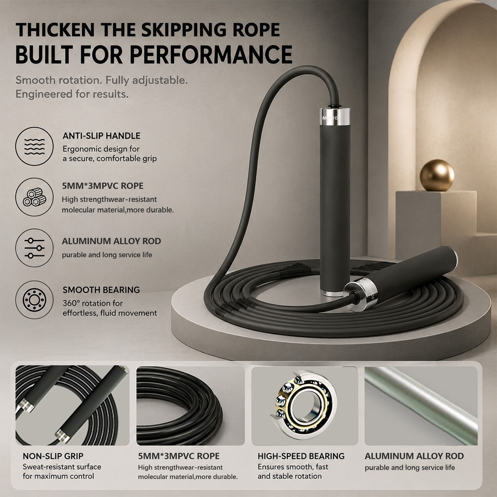 Speed Skipping Rope - Boksen Springtouw Sportoefeningen Volwassenen Afvallen Dieet