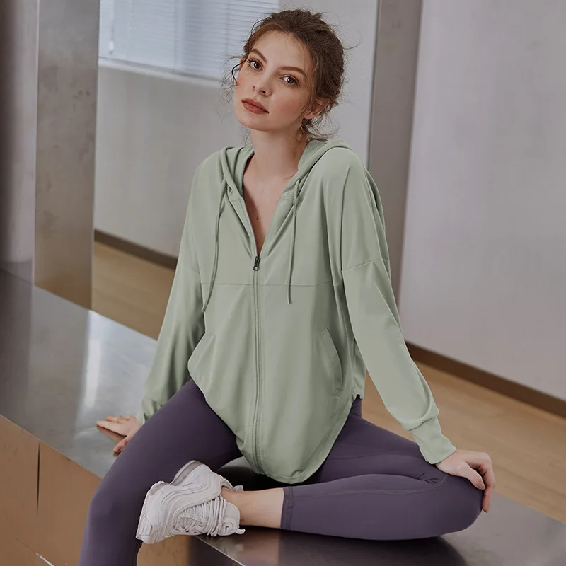 Outdoor Sport Coat - Nieuwe dames fitnessjas ademend zonbescherming sweatshirt