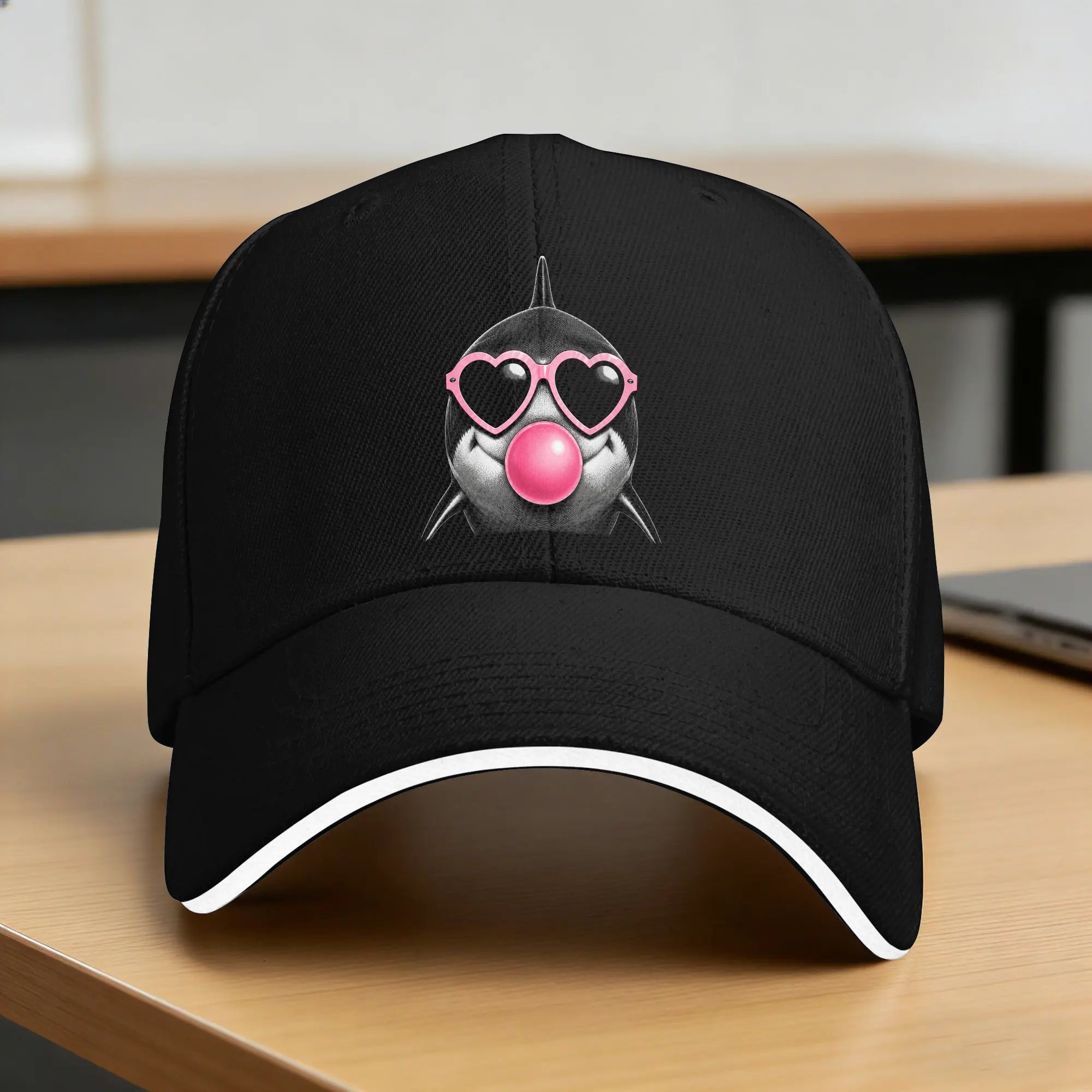 Outdoor Sport Ideas - Haai roze hart zonnebril grappige bubble