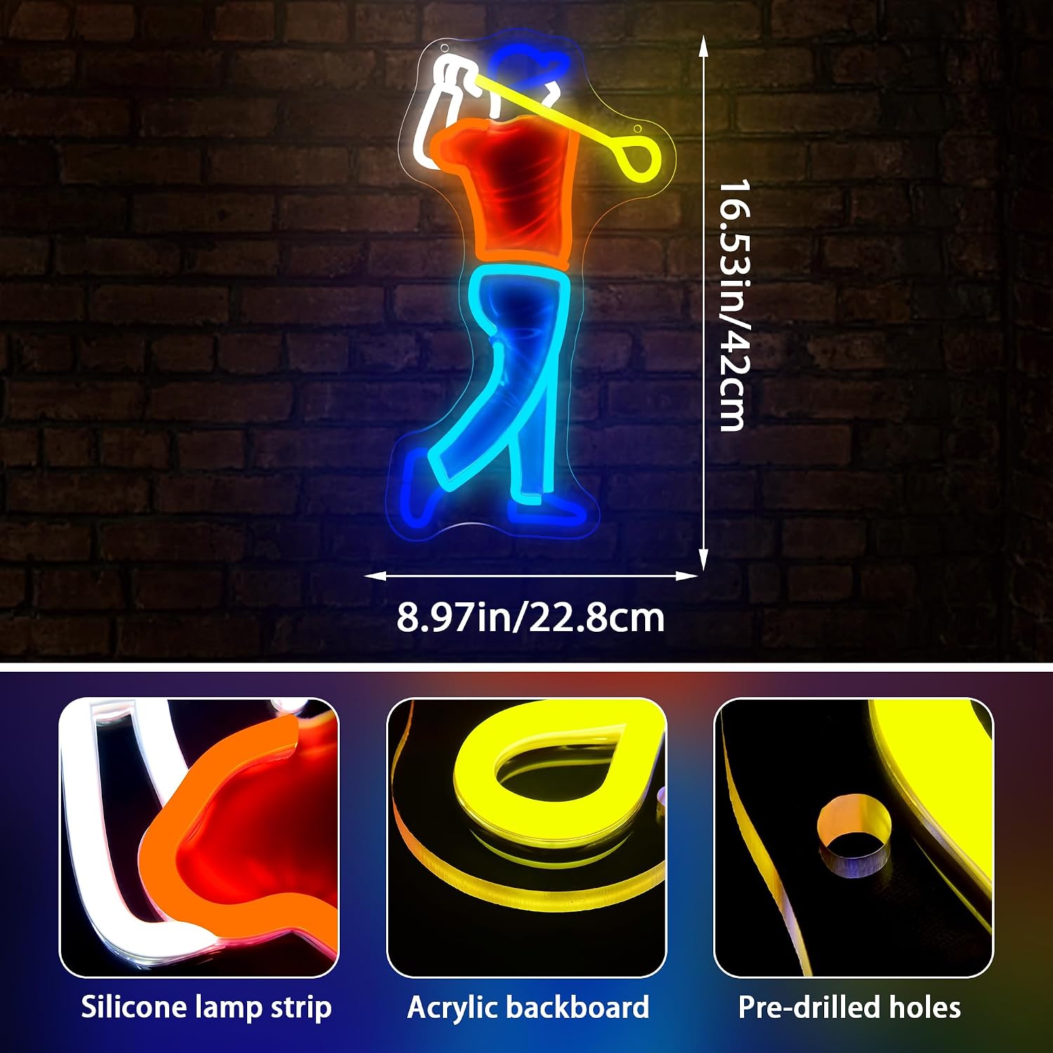 Golfer Swing Neonbord USB-aang - Outdoor Sport Club recensie en prijs
