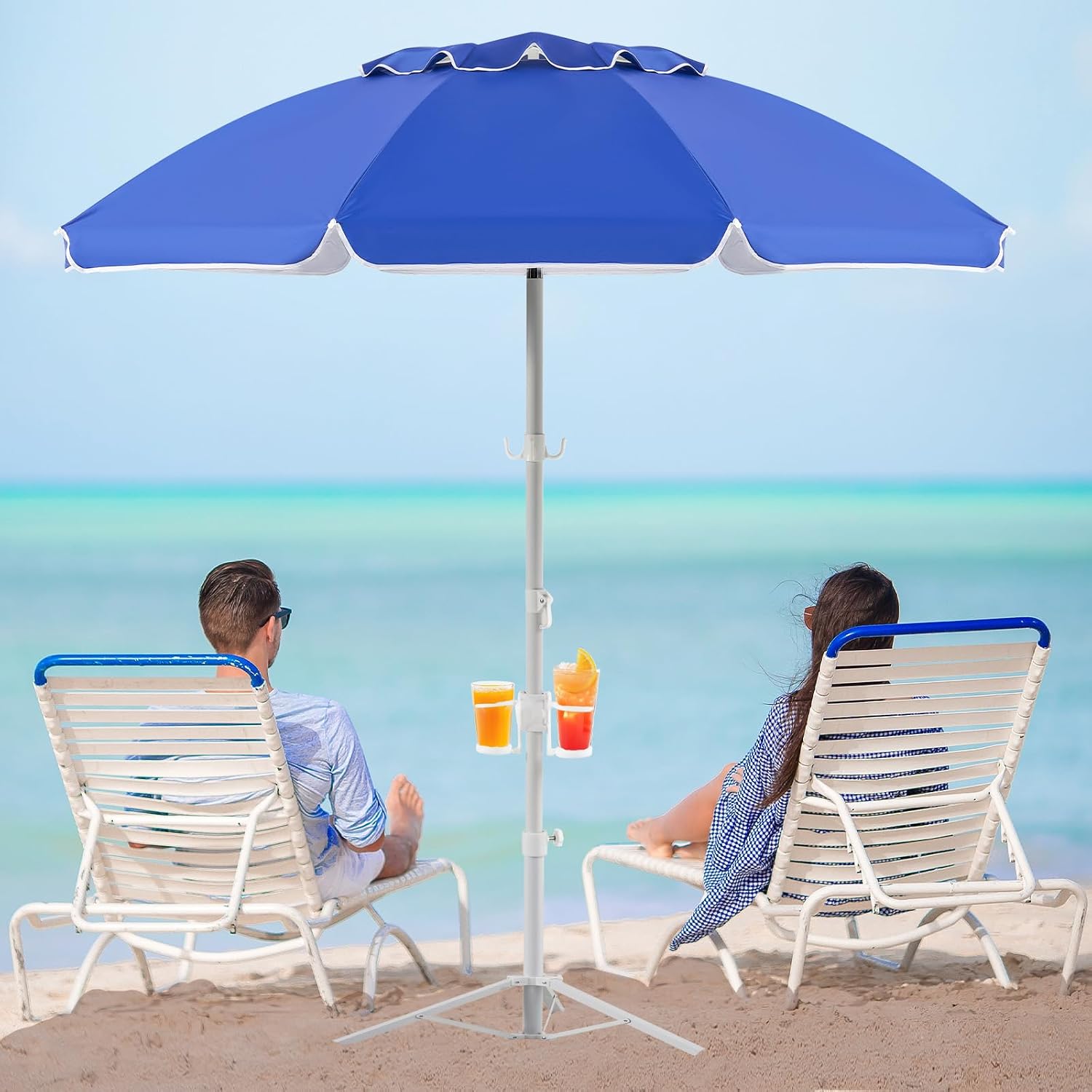 6,5ft draagbare paraplu met st - Outdoor Sports Umbrella recensie en prijs